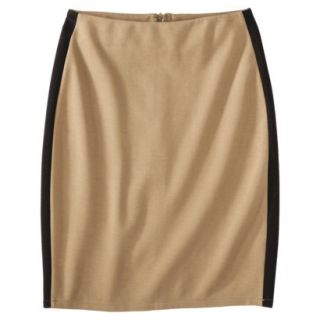 Mossimo Womens Ponte Color block Pencil Skirt   Camel/Black XXL