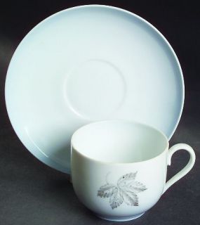 Bing & Grondahl Falling Leaves Flat Cup & Saucer Set, Fine China Dinnerware   Le