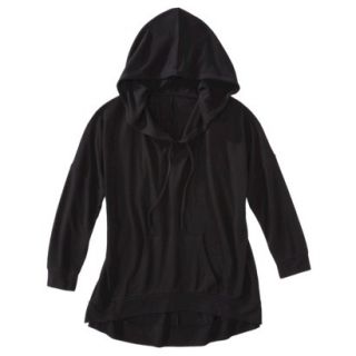 Pure Energy Womens Plus Size Long Sleeve Pullover Sweatshirt   Black 2X