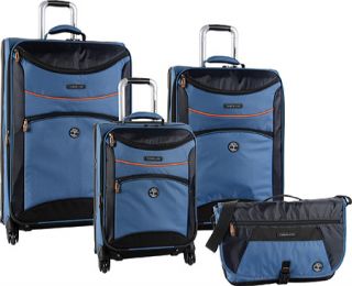 Timberland Route 4 Four Piece Luggage Set   Blue Luggage Sets