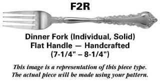 Gorham Rondelle (Stainless) Dinner Fork Solid Individual HC   Stainless, Eleganc