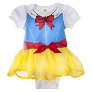 Disney Newborn Girls Snow White Skirted Bodysuit   Blue/Yellow 3 6 M