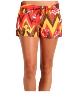 Lucky Brand Ikat Printed Dispatcher Short Womens Shorts (Red)