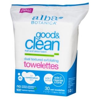 Alba Good & Clean Dual Textured Exfoliating Towelettes  30ct