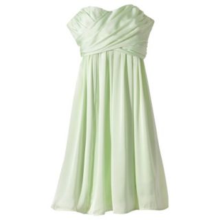 TEVOLIO Womens Plus Size Satin Strapless Dress   Mint   26W