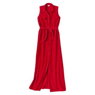Merona Womens Maxi Shirt Dress   Wowzer Red   XS