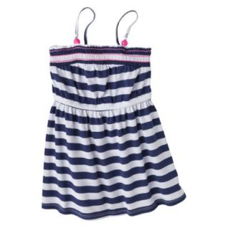 Circo Infant Toddler Girls Smocked Top Striped Sun Dress   Navy 12 M