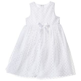 TEVOLIO Infant Toddler Girls Empire Dress   White 3T
