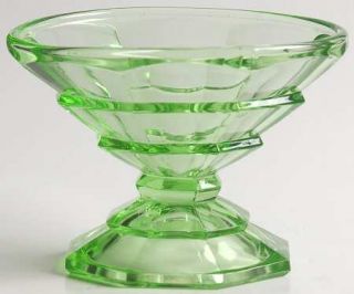 Indiana Glass Tea Room Green Low Flared Sherbet   Green, Depression Glass