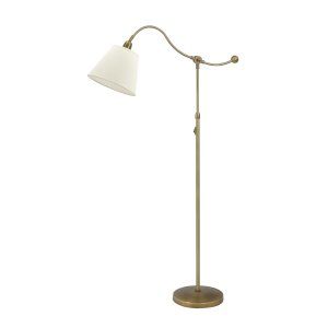 House of Troy HOU HP700 WB WL Hyde Park Floor Lamp Weathered Brass w/White Linen