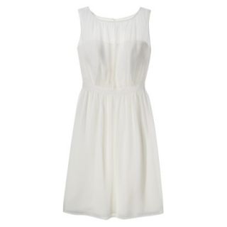 TEVOLIO Womens Plus Size Chiffon Illusion Sleeveless Dress   Off White   22W