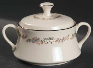 Gorham Rondelle Sugar Bowl & Lid, Fine China Dinnerware   Classic Collection, Fl
