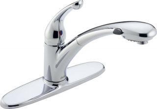 Delta 470DST Signature SingleHandle PullOut Kitchen Faucet Chrome