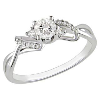 10K White Gold Diamond Fashn Ring Silver 8.0