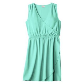 Merona Womens Woven Drapey Dress   Sunglow Green   XL