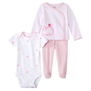 Just One YouMade by Carters Newborn Boys 3 Piece Set   Light Pink Whale NB