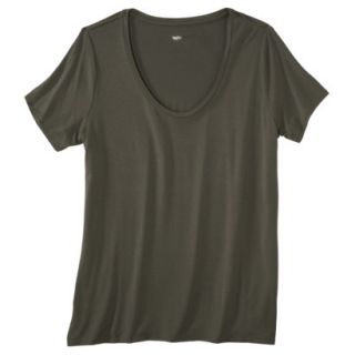 Mossimo Womens Plus Size Short Sleeve Tee   Green 2