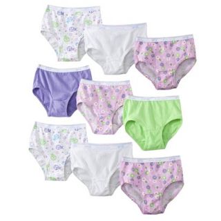 Fruit Of The Loom Girls 9 pack Brief Underwear   Assorted Colors 10