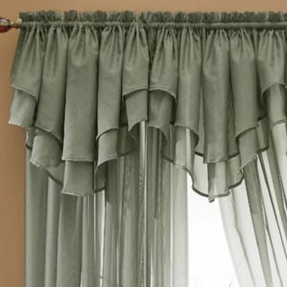 jcp home Snow Voile Rod Pocket Layered Ascot Valance, Gold