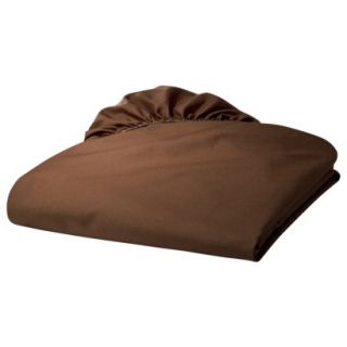 TL Care 100% Cotton Percale Fitted Crib Sheet   Brown