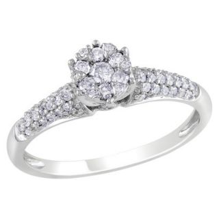 1/3 Carat Diamond in 10k White Gold Engagement Ring (Size 6)