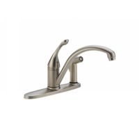 Delta Faucet 340 SS DST Collins Single Handle Kitchen Faucet with Side Spray