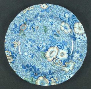 Spode Blue Chintz Dinner Plate, Fine China Dinnerware   White,Blue&Yellow Flower
