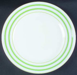 Lenox China Cays Stripe Green Dinner Plate, Fine China Dinnerware   Kate Spade,G