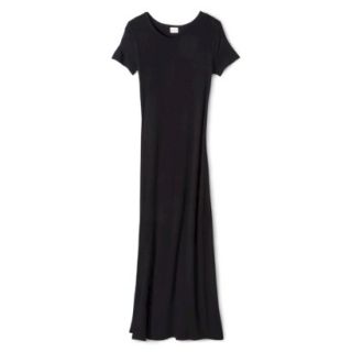 Merona Womens Knit T Shirt Maxi Dress   Black   S