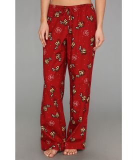 Life is good Holiday Flannel Sleep Pant Womens Pajama (Red)