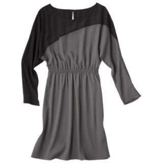 Mossimo Womens Long Sleeve Colorblock Dress   Gray/Flint S