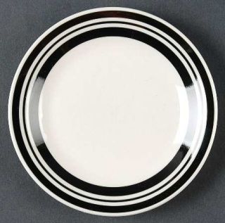 Philippe Richard Diner Story Black Dessert/Pie Plate, Fine China Dinnerware   Bl