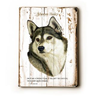 Artehouse Siberian Husky Wooden Wall Art   14W x 20H in. Brown   0004 3043 26