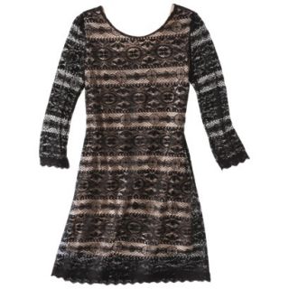 Xhilaration Juniors Lace Shift Dress   Black XS(1)