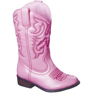 Toddler Girls Cherokee Gregoria Cowboy Boot   Pink 12