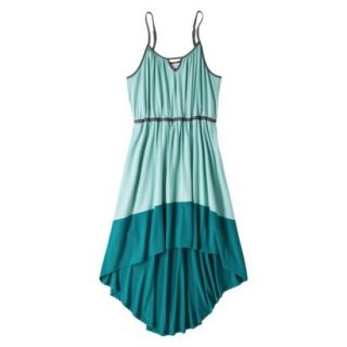 Merona Womens Plus Size Sleeveless High Low Maxi Dress   Aqua/Gray 3