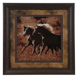 Crestview Collection Running Horses in A Field Wall Art   36W x 36H in.