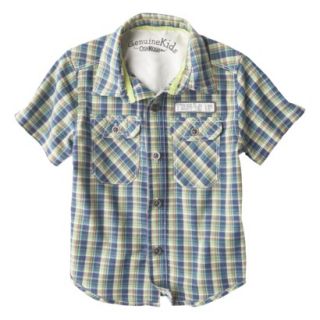 Genuine Kids from OshKosh Infant Toddler Boys Button Down Top   Green 24 M