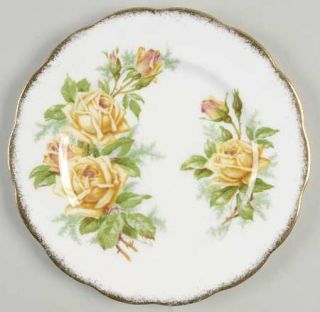 Royal Albert Tea Rose Yellow Bread & Butter Plate, Fine China Dinnerware   Hampt