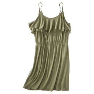 Mossimo Supply Co. Juniors Plus Size Sleeveless Ruffle Front Dress   Green 3