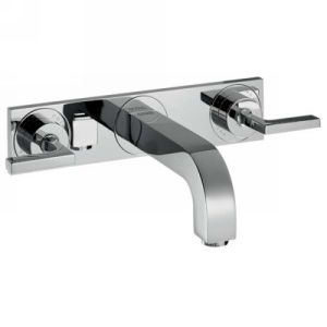 Hansgrohe 39148001 Axor Citterio Two Handle Wall Mounted Widespread Faucet w/Lev