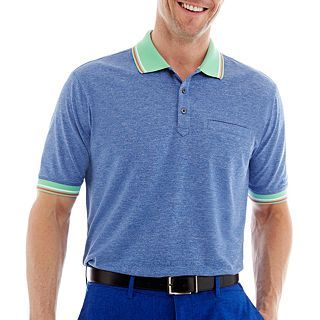 Jack Nicklaus Heathered Pique Polo, Blue, Mens