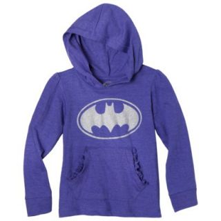 Batgirl Infant Toddler Girls Long Sleeve Hooded Tee   Purple 12 M