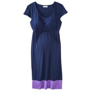 Liz Lange for Target Maternity Short Sleeve Dress   Blue/Purple L