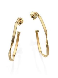 Marco Bicego 18K Yellow Gold Twisted Hoop Earrings/2   Gold