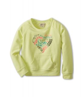 Lucky Brand Kids Girls Slouchy Graphic Sweatshirt Girls Sweatshirt (Yellow)