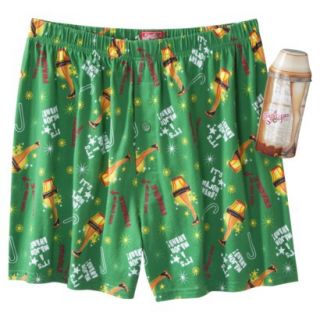 Mens Christmas Story Boxers with Free Gift Tin   Green S
