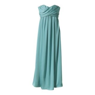 TEVOLIO Womens Plus Size Satin Strapless Maxi Dress   Blue Ocean   24W