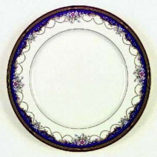 Gorham Golden Ribbon Edge Dinner Plate, Fine China Dinnerware   Blue & Black Edg