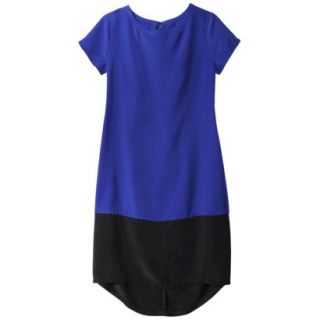 Mossimo Womens Short Sleeve Shift Dress   Athens Blue/Black L